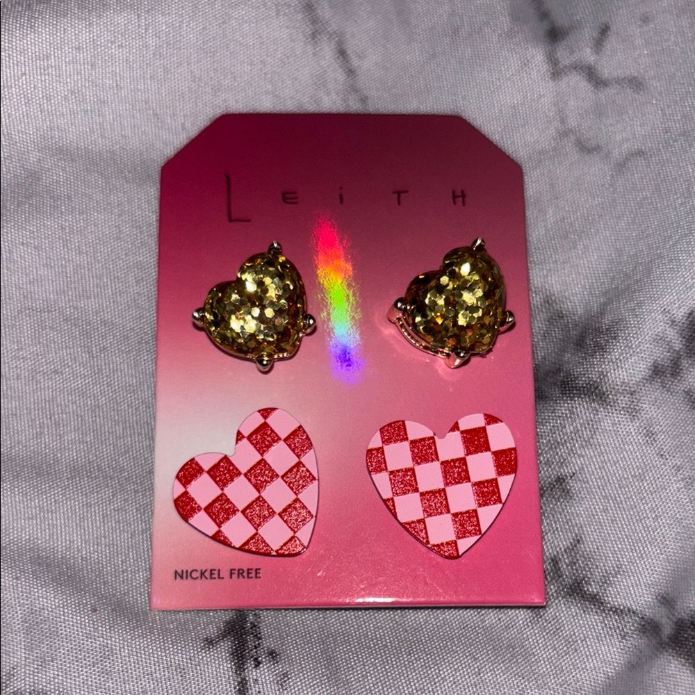 🩷 Leith Gold Textured Stud Earrings Jewelry